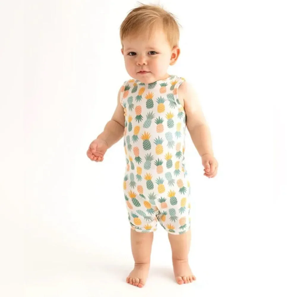 Posh Peanut Basic Racerback Short Romper ~ McGuire
